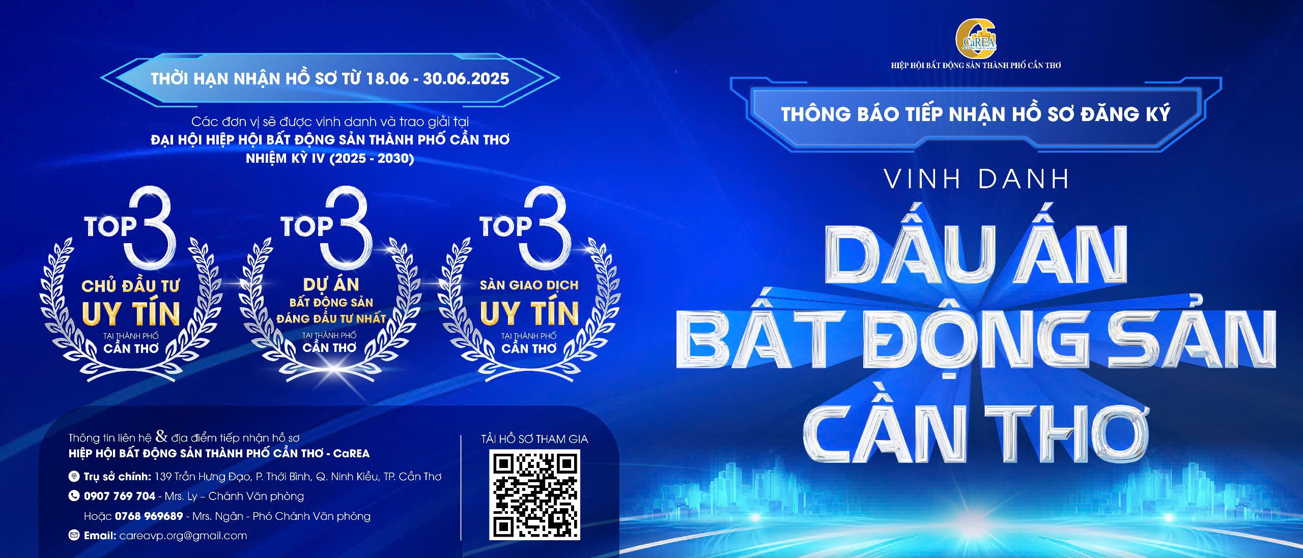 THÔNG BÁO TIẾP NHẬN HỒ SƠ ĐĂNG KÝ VINH DANH DẤU ẤN BẤT ĐỘNG SẢN THÀNH PHỐ CẦN THƠ NĂM 2025